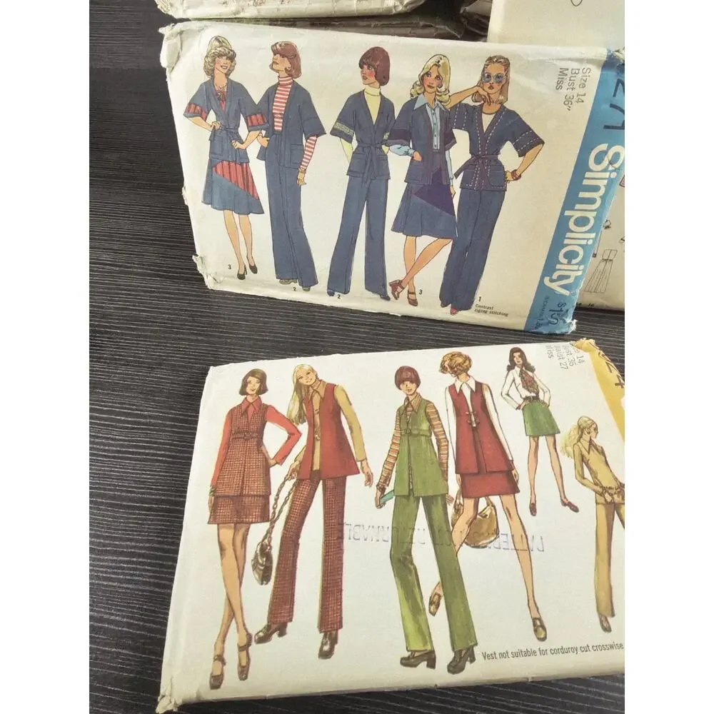 140 Vintage Sewing Patterns 1970s–80s McCall’s Simplicity Butterick Mixed Lot